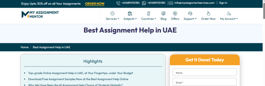 My Assignment Mentor UAE